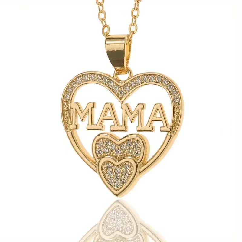 Simple Cold Style MOM Pendant Mother's Day MAMA Necklace - Heritage cosmetics and beauty care