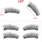 Double magnetic trimagnetic magnet false eyelash 24P full eye four sharpener magnetic eyelashes. - Heritage cosmetics and beauty care