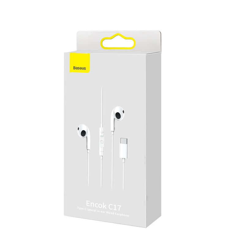 Encok Type C Lateral In-ear Wired Earphone C17 White Heritage cosmetics and beauty care