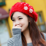 Women's Winter Korean Hats Trendy Pearl Rabbit Fur - Heritage cosmetics and beauty care