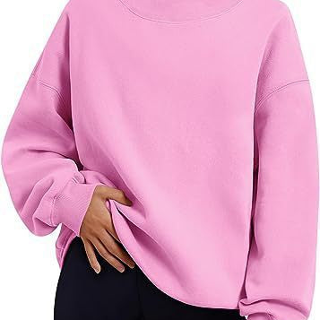 Casual Style Fleece Shirt Thick Half Turtleneck Loose Women's Sweater