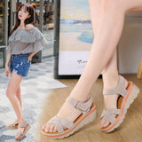 Wedge flat student sandals - Heritage cosmetics and beauty care