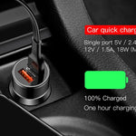 Small Screw Car Charger Dual USB QC3.0 36W Flash Charger Heritage cosmetics and beauty care