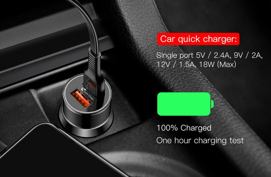 Small Screw Car Charger Dual USB QC3.0 36W Flash Charger Heritage cosmetics and beauty care