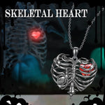 Dark Heart-shaped Spider Diamond Pendant Necklace - Heritage cosmetics and beauty care