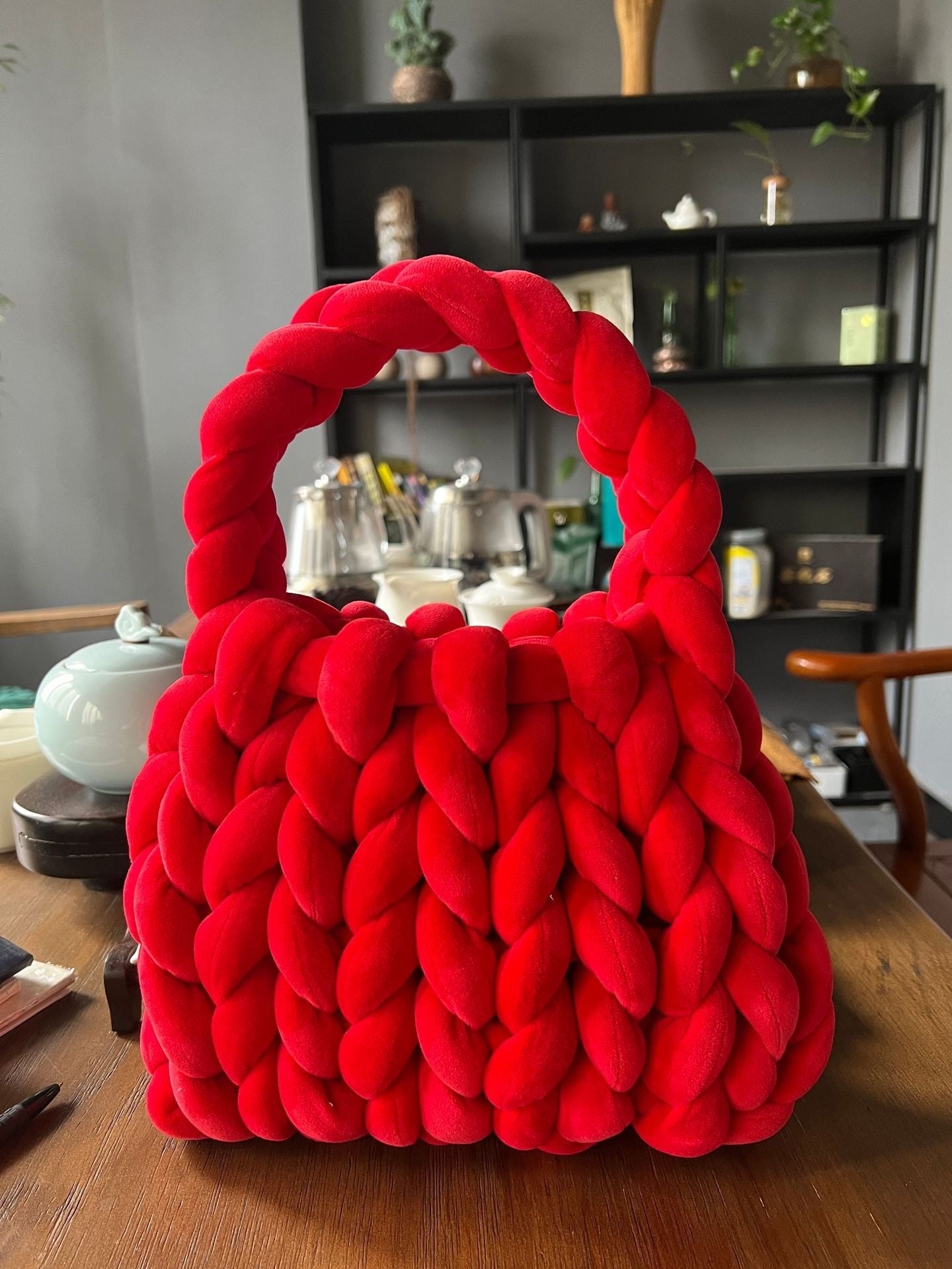 Diy Hand Woven Bag Women Heritage cosmetics and beauty care