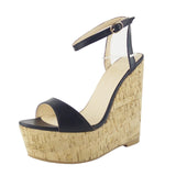 Wood Wedge Platform Sandals - Heritage cosmetics and beauty care