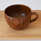 Handle coffee wooden cup whole wood cup