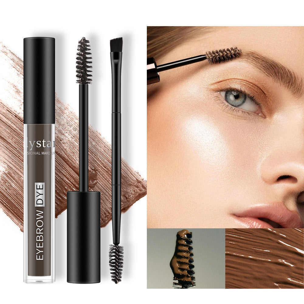 Makeup Liquid Eyebrow Cream Double-headed Eyebrow Brush Wild Natural Long Lasting Shaping Waterproof And Sweat-proof - Heritage cosmetics and beauty care