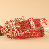 Skull Rhinestone Belt Inlaid With Diamond Personality