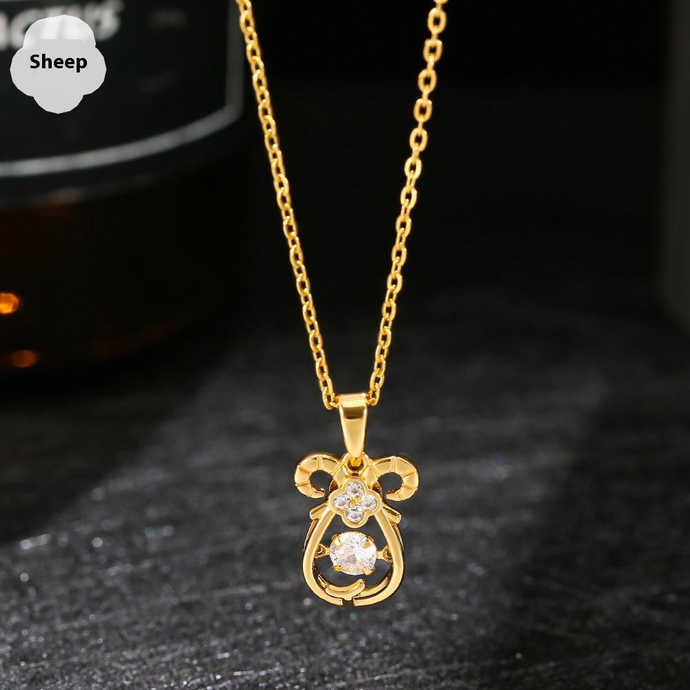 Ins Zodiac Smart Necklace Micro-inlaid - Heritage cosmetics and beauty care