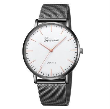 Fashion Casual Watches Womens Men GENEVA Womens Classic Quartz Stainless Steel Wrist Watch Bracelet Watches - Heritage cosmetics and beauty care