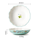 Ceramic Tableware Pastoral Style Home Plate Dinner Plate - Heritage cosmetics and beauty care