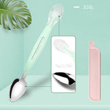 Stainless Steel Sawtooth Scraping Spoon Fruit Scoop Dessert Spoon Tableware Serving for Grapefruit - Heritage cosmetics and beauty care