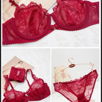 Sheer Lace Bra Spongeless Set - Heritage cosmetics and beauty care