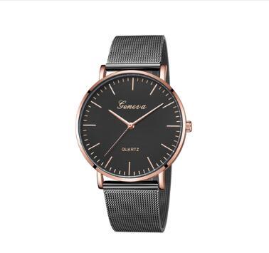 Fashion Casual Watches Womens Men GENEVA Womens Classic Quartz Stainless Steel Wrist Watch Bracelet Watches - Heritage cosmetics and beauty care