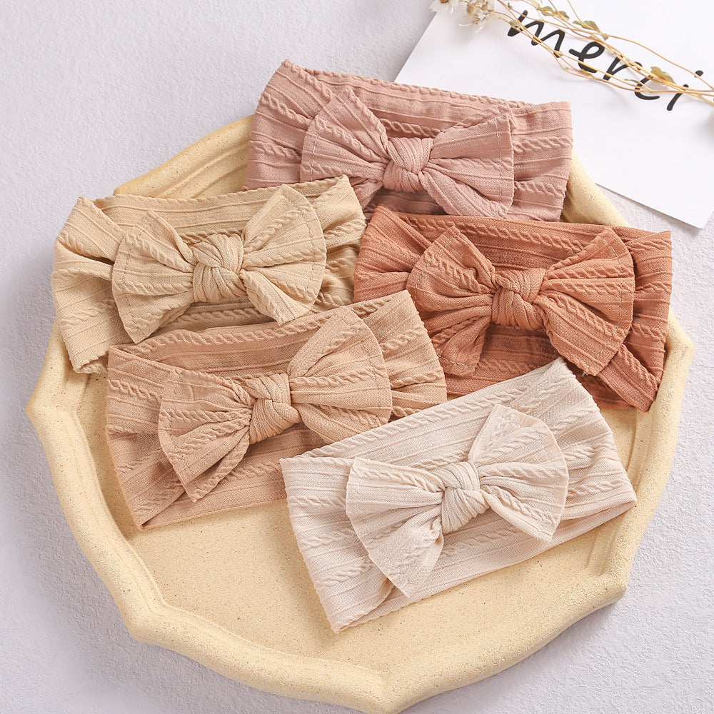 Baby Hair Accessories Elastic Head Bandwidth Edge Nylon Bow Headband For Children - Heritage cosmetics and beauty care