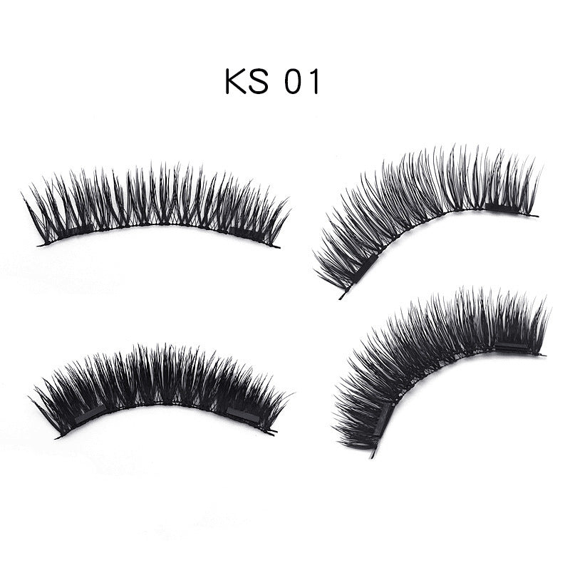 3D double magnet false eyelashes 24P double magnet false Mascara free magnetic false eyelash double magnet eyelashes - Heritage cosmetics and beauty care