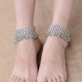 Boho Anklets Bohemian Silver Color Anklet Chain Bell Beads Anklet - Heritage cosmetics and beauty care