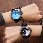 Fashion Minimalist Women Quartz Wristwatches Starry Sky Moon Pattern Design Unique Ladies Casual Watch Female Exquisite Watches - Heritage cosmetics and beauty care