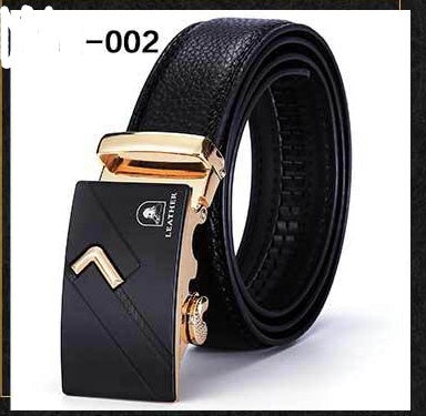 Two-layer leather belt business men's smooth automatic buckle leather belt - Heritage cosmetics and beauty care