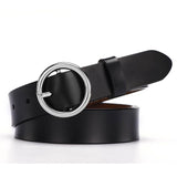 Women's belt female wide leather casual wild student belt fashion round pin buckle with jeans belt - Heritage cosmetics and beauty care