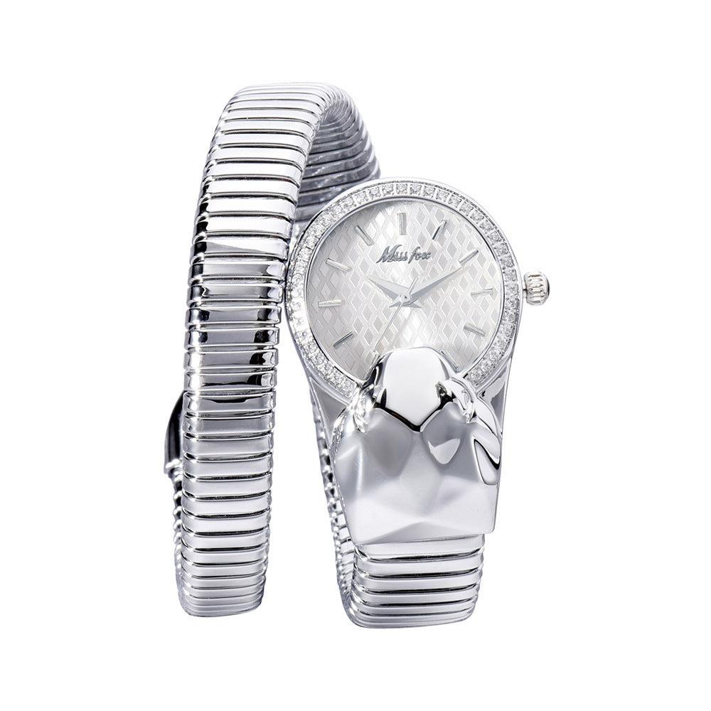 Women's Fashion Trend Diamond-encrusted Snake Watch - Heritage cosmetics and beauty care