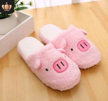 Couple models cartoon pig cotton slippers month cotton slippers home floor soft slippers warm - Heritage cosmetics and beauty care