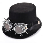 Steampunk Rivet Glasses Top Hat Goth Punk Magic Hat Retro Clothing Accessories - Heritage cosmetics and beauty care