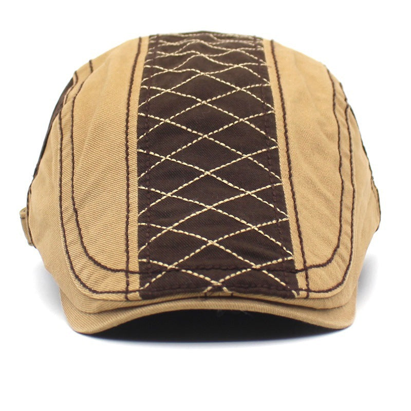 Cotton Washed Cotton Cap Plaid Embroidery Advance Hats Spring - Heritage cosmetics and beauty care