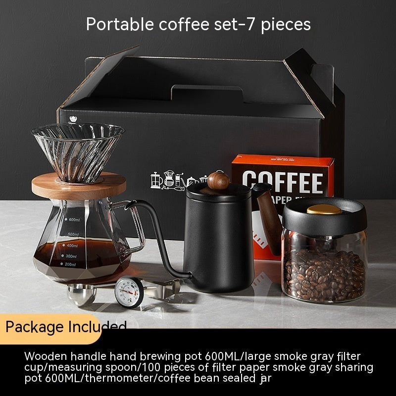 Pour-over Coffee Suit Gift Box Household American Coffee Maker Coffee Pot With Scale Combination - Heritage cosmetics and beauty care