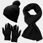 Three Piece Set Of Autumn And Winter Hats, Scarves, Gloves - Heritage cosmetics and beauty care