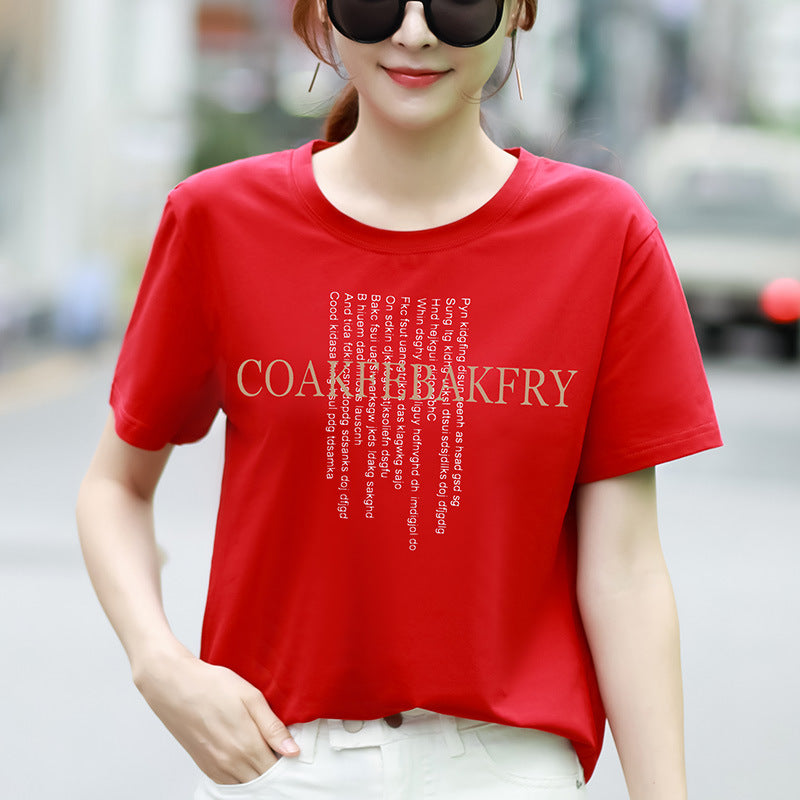 Women's loose t-shirts cotton student shirts - Heritage cosmetics and beauty care