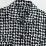 Women's houndstooth coat coat