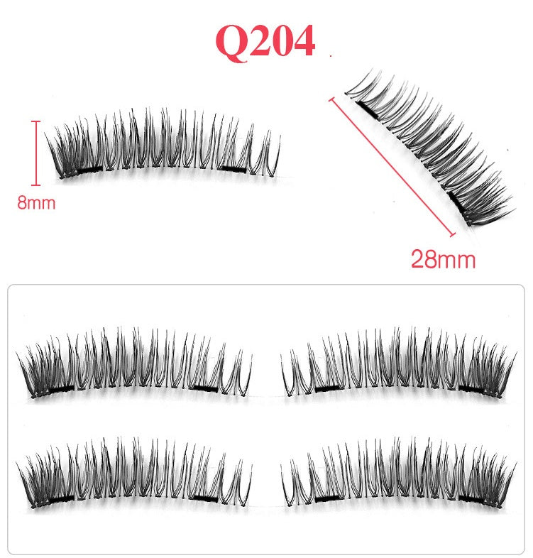 Double magnetic trimagnetic magnet false eyelash 24P full eye four sharpener magnetic eyelashes. - Heritage cosmetics and beauty care