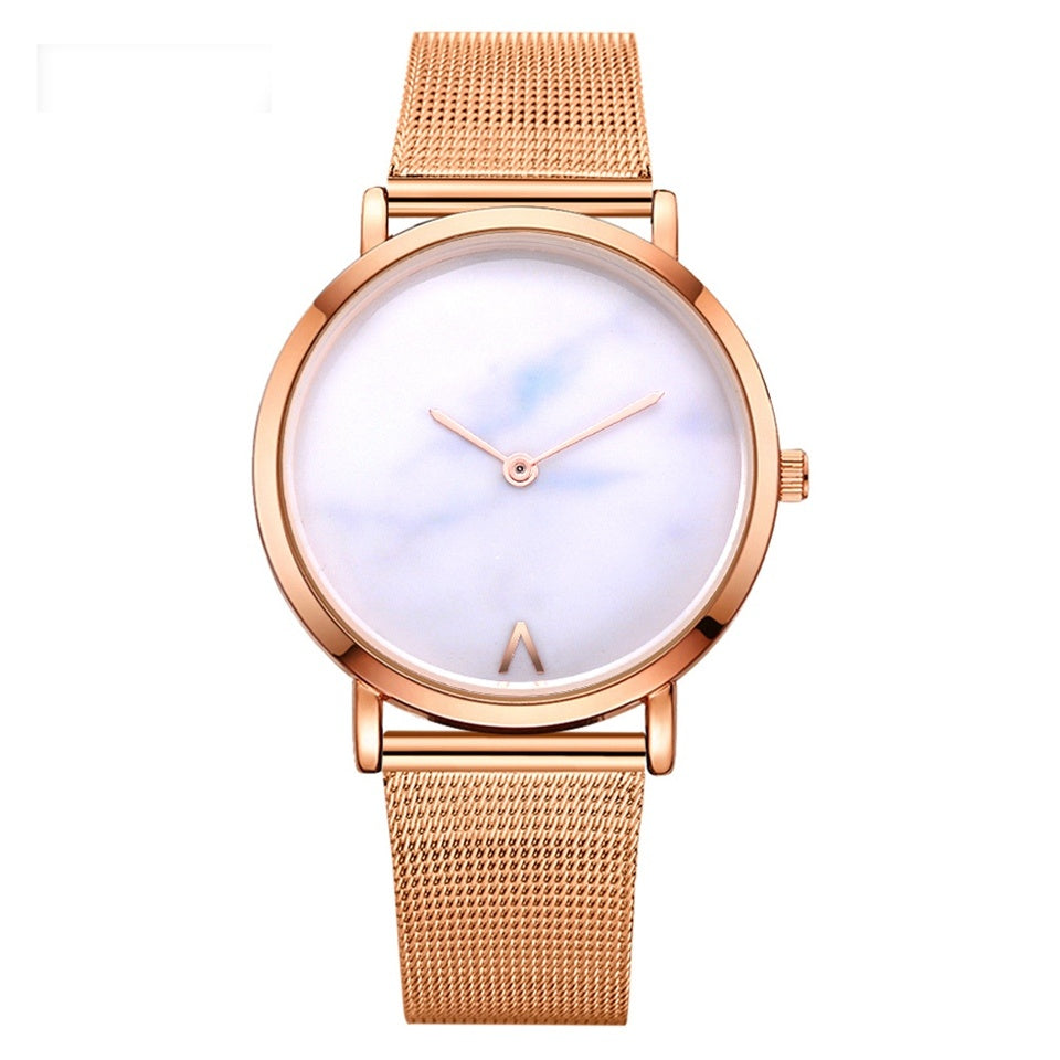 Vansvar fashion brand silver and gold mesh band creative marble wristwatch casual women quartz watches gift relogio feminino - Heritage cosmetics and beauty care