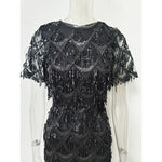 Temperament Fringed Sequin Dress Gown - Heritage cosmetics and beauty care