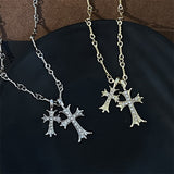 Fashion Jewelry Cross Long Necklace For Women All-match Sweater Chain - Heritage cosmetics and beauty care