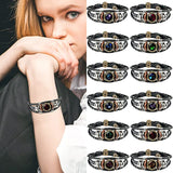 Zodiac Sign Bracelets For Women Men 12 Constellation Beaded Hand Woven PU Leather Bracelets - Heritage cosmetics and beauty care