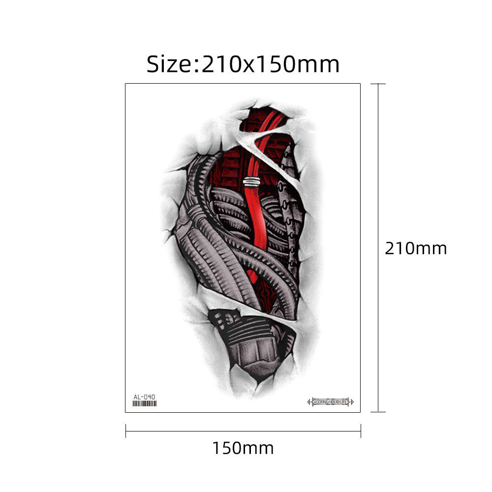 Waterproof Temporary Robotic Tattoo Stickers Fox Freak Peony Old School Louts Flower Flash Tattoos Female Body Art Fake Tatoo Men - Heritage cosmetics and beauty care