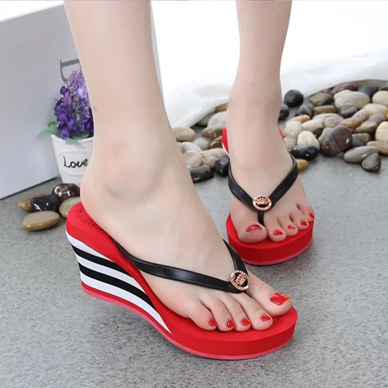 Women's High Heel Slippers Wedge Platform Fashion Heritage cosmetics and beauty care