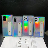 Square Transparent TPU Laser Cardboard Phone Case Heritage cosmetics and beauty care