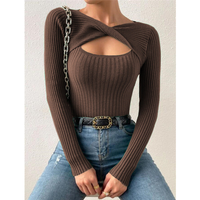 European And American Irregular Hollow Pullover Sweater - Heritage cosmetics and beauty care