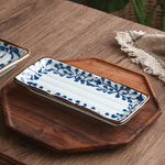 Ceramic Horizontal Pattern Sushi Kebabs Long Plate Restaurant Commercial Side Dish Tableware - Heritage cosmetics and beauty care