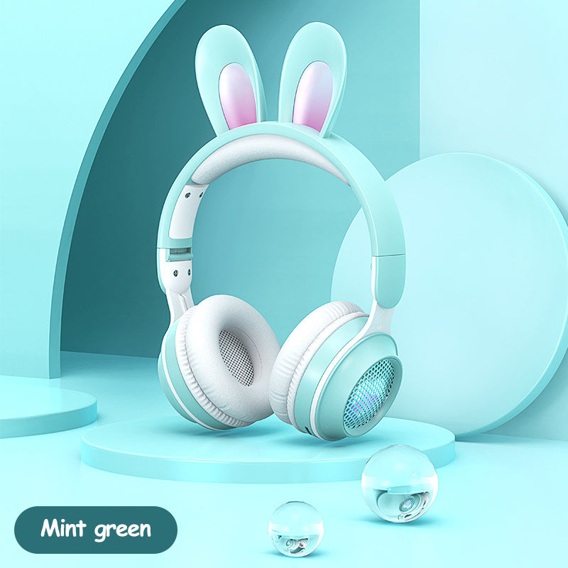 Rabbit Ear Headphones Wireless Luminous Extendable Wheat Headphones - Heritage cosmetics and beauty care