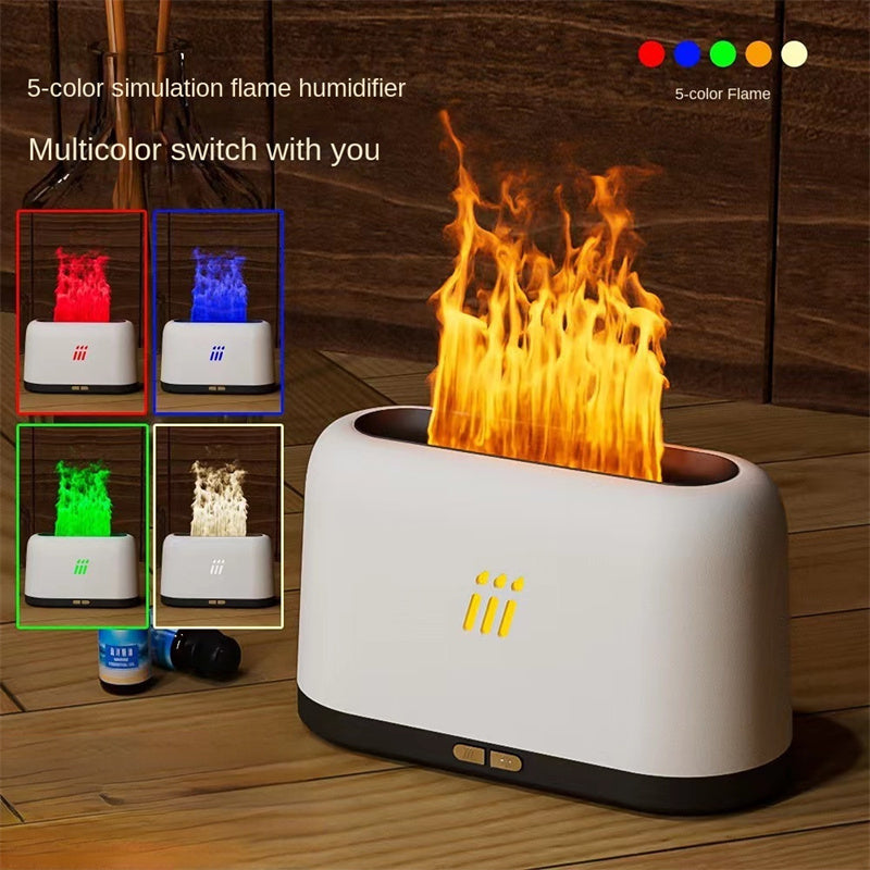 Flame Aroma Diffuser Air Humidifier Ultrasonic Cool Mist Maker Fogger Led Essential Oil Flame Lamp Difusor Heritage cosmetics and beauty care