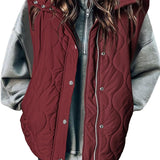 Zipper Thermal Vest Cotton-padded Coat