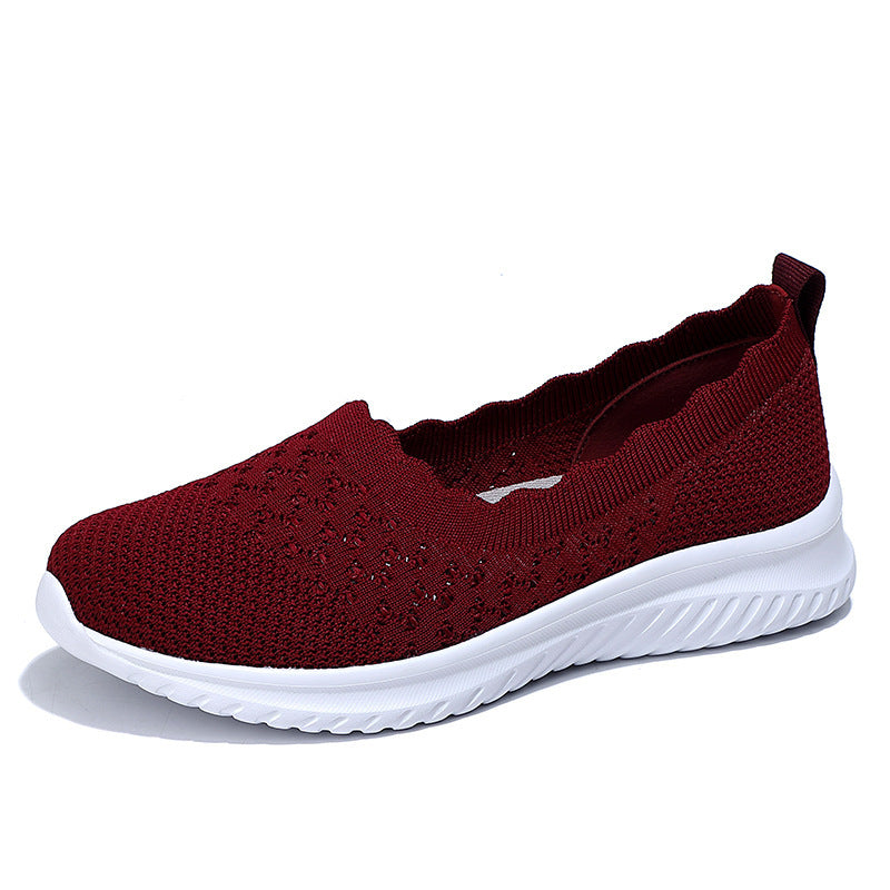 Product information:
 
 Pattern: solid color
 
 Lining material: Flyknit
 
 Applicable sports: Universal
 
 Color: purplish red, black, light gray, pink, all black, 