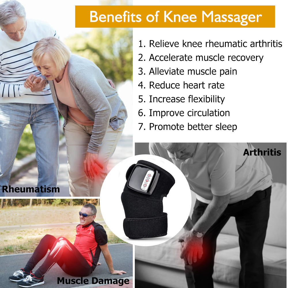 Electric Infrared Heating Knee Massager Wrap Elbow Joint Support Vibration Therapy Physiotherapy Machine Pain Relief Massageador - Heritage cosmetics and beauty care