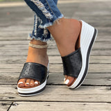 Fish Mouth Wedges Sandals Summer Fashion Hollow Design High Heels Slides Slippers Casual Beach Shoes For Women - Heritage cosmetics and beauty care